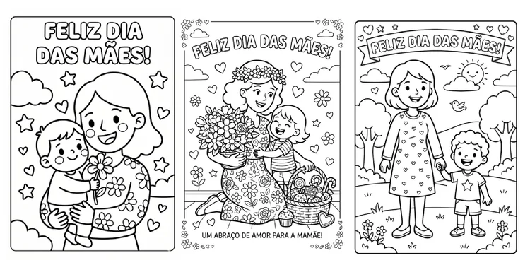 Desenhos de Dia das Maes Para Colorir - educação infantil (página 1)
